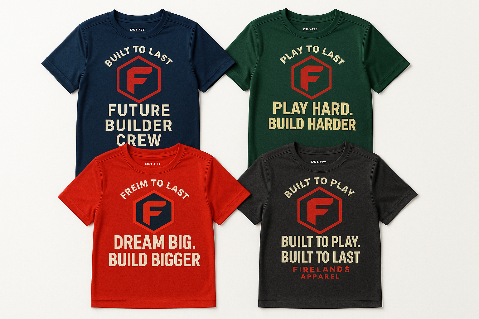 Boys Premium Dri-Fit Construction Active Wear Shirts
