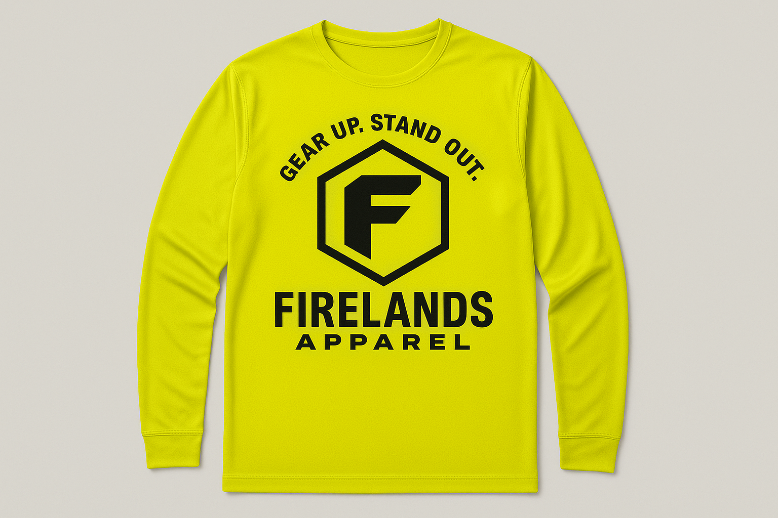 Firelands Apparel Gear Up Stand Out Long Sleeve Bright Yellow