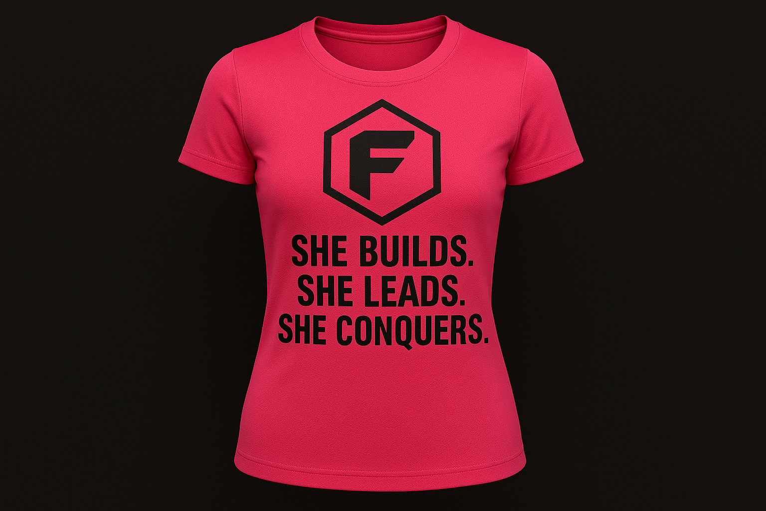 Firelands Apparel Women's She Builds She Leads She Conquers Tee