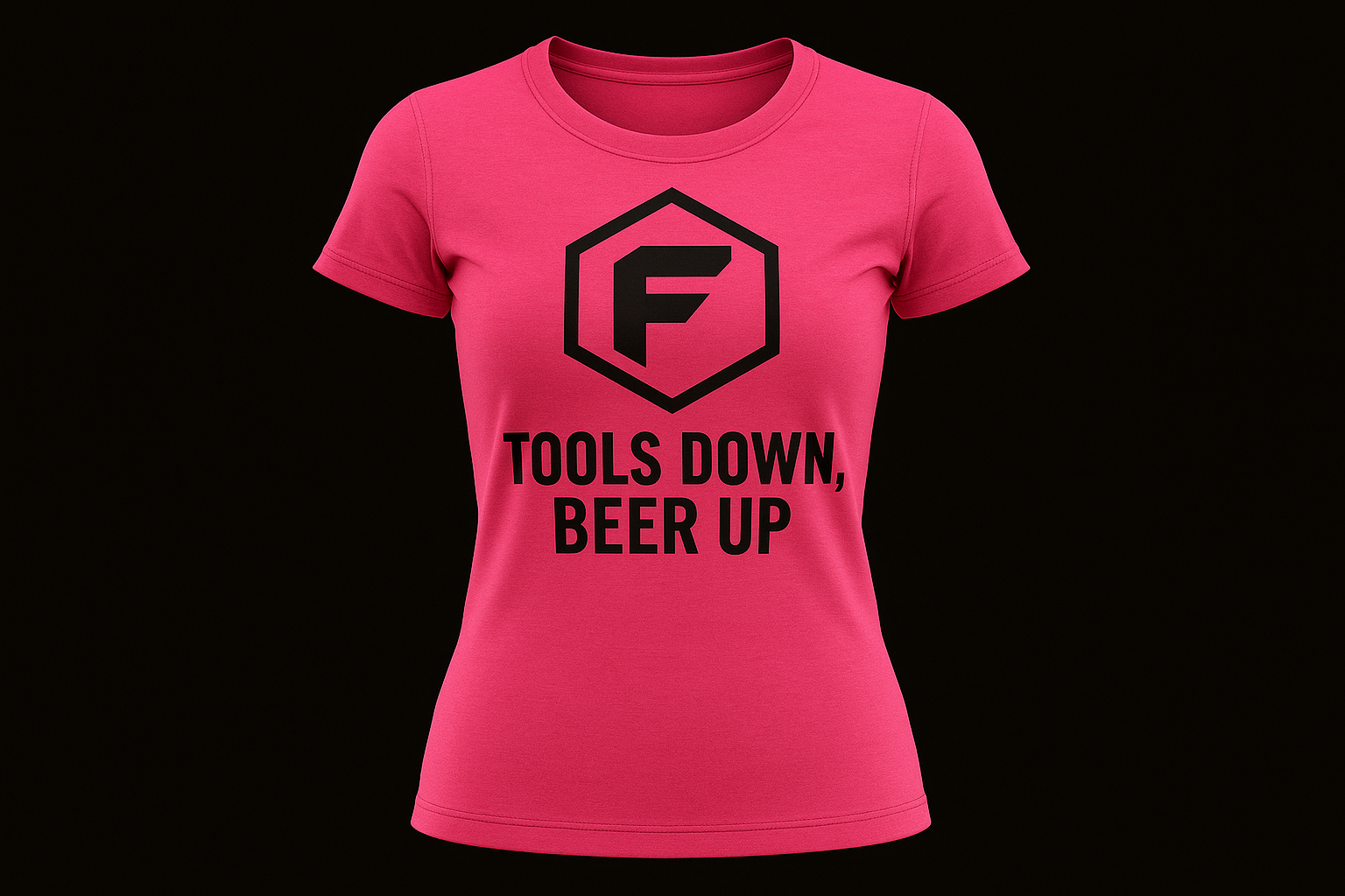 Firelands Apparel Women's TOOLS DOWN BEER UP DIY Tee